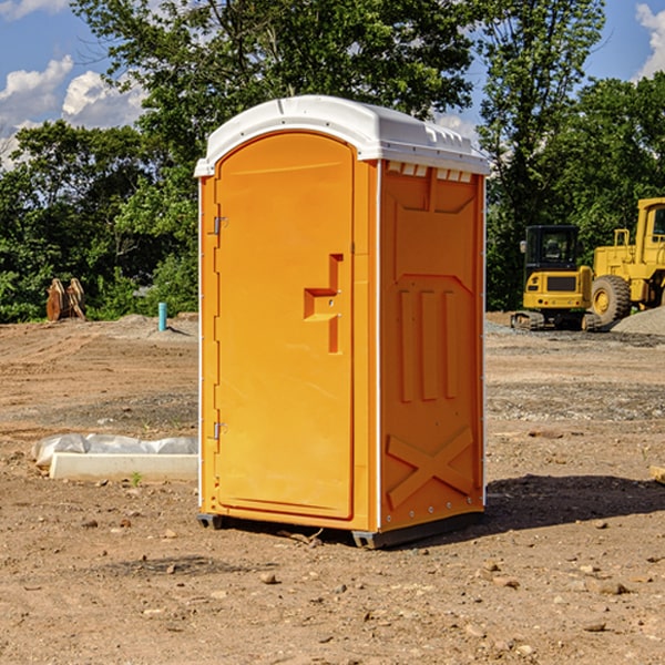 how often are the portable toilets cleaned and serviced during a rental period in Floyd County